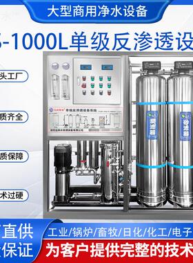 大型净水RO膜反渗透水处理直饮商用全自动单双级大流量工业纯水机