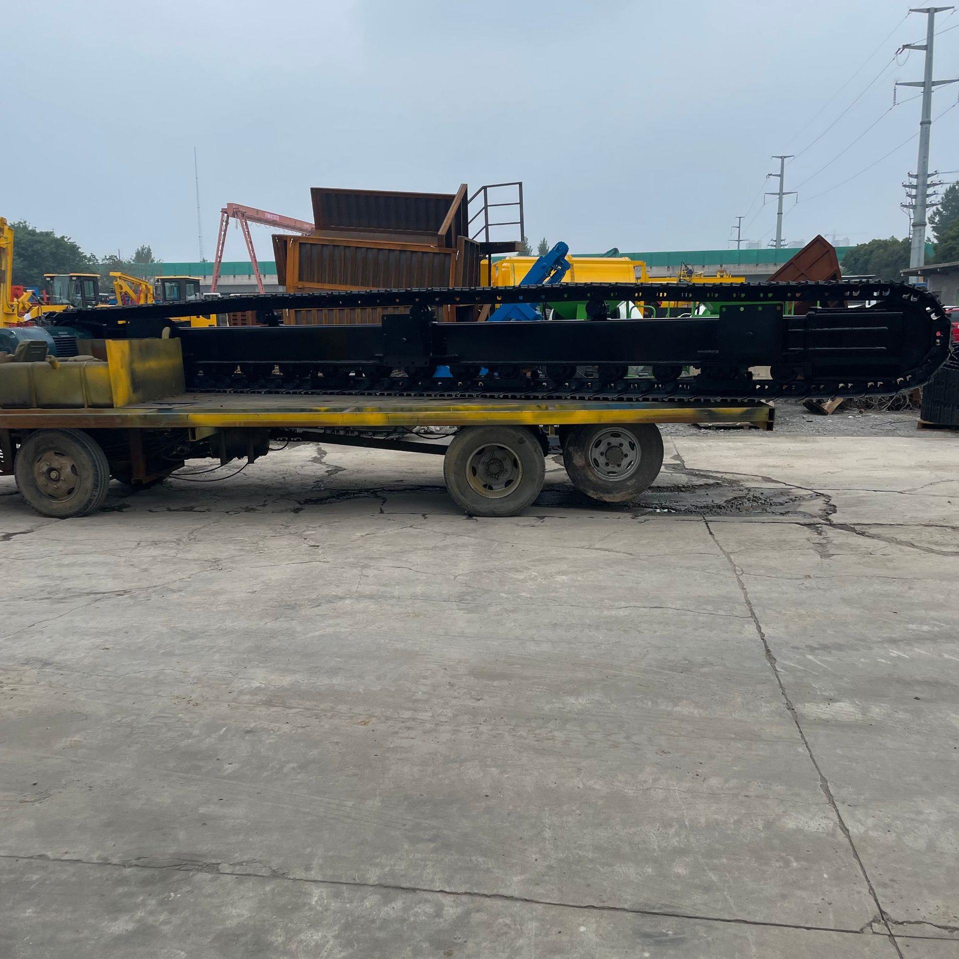 电驱动履带底盘总成钢制链板总成8米载重50吨比例无线遥控器