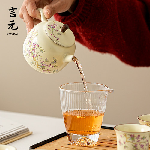 言元汝窑茶壶泡茶家用单壶一人用
