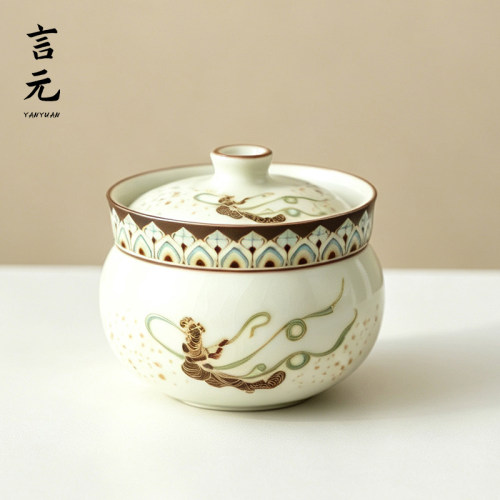 陶瓷汝窑茶壶泡茶家用茶具小单壶