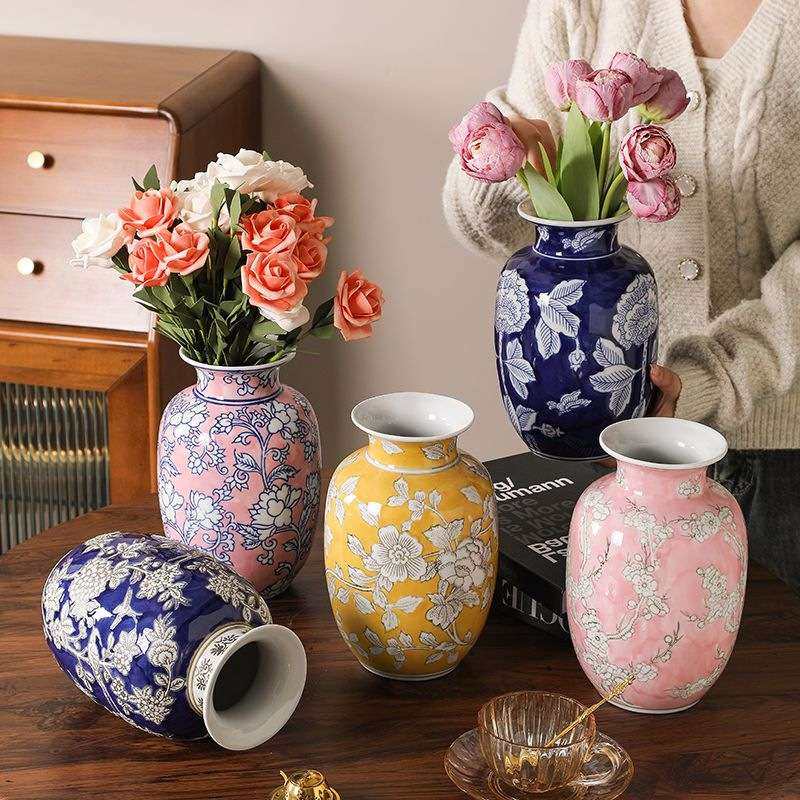 新中式青花瓷花瓶水培陶瓷装饰瓶轻奢客厅餐桌陶瓷花瓶摆件,3C数码配件,其它配件,淘宝优惠券,粉丝福利购,淘宝优惠卷