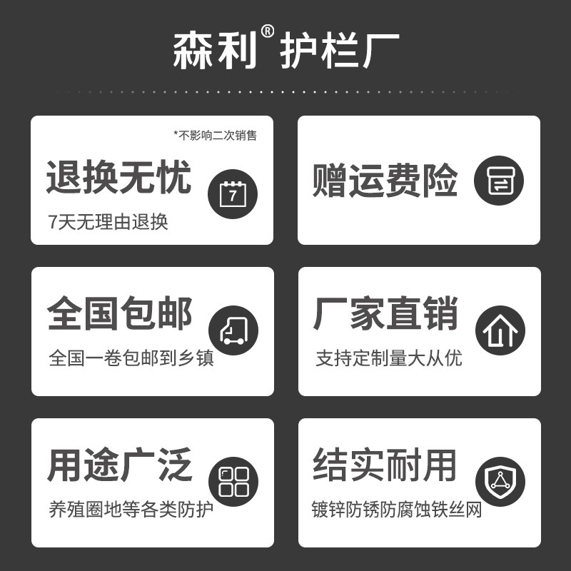 防锈镀锌铁丝网围栏网围墙护栏网围挡养I鸡牛羊养殖防护网铁网格