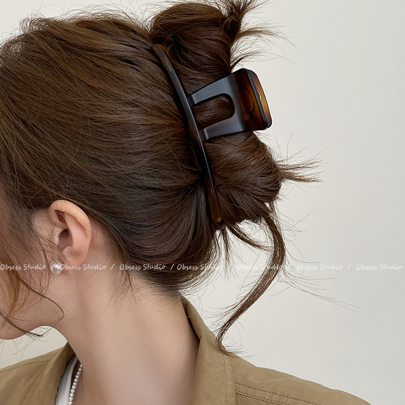 简约磨砂大号发量多气质鲨鱼夹子