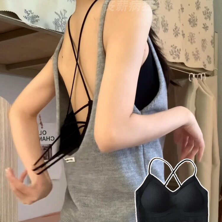 本命背心!无痕交叉美背女吊带