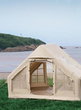 露营充气帐篷户外免搭帐建轻奢装备一室层-30223人2家庭屋脊防雨