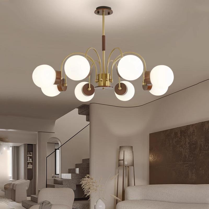 法式中古灯客厅吊灯奢意卧室实木餐厅日创129式轻复古侘寂风民宿