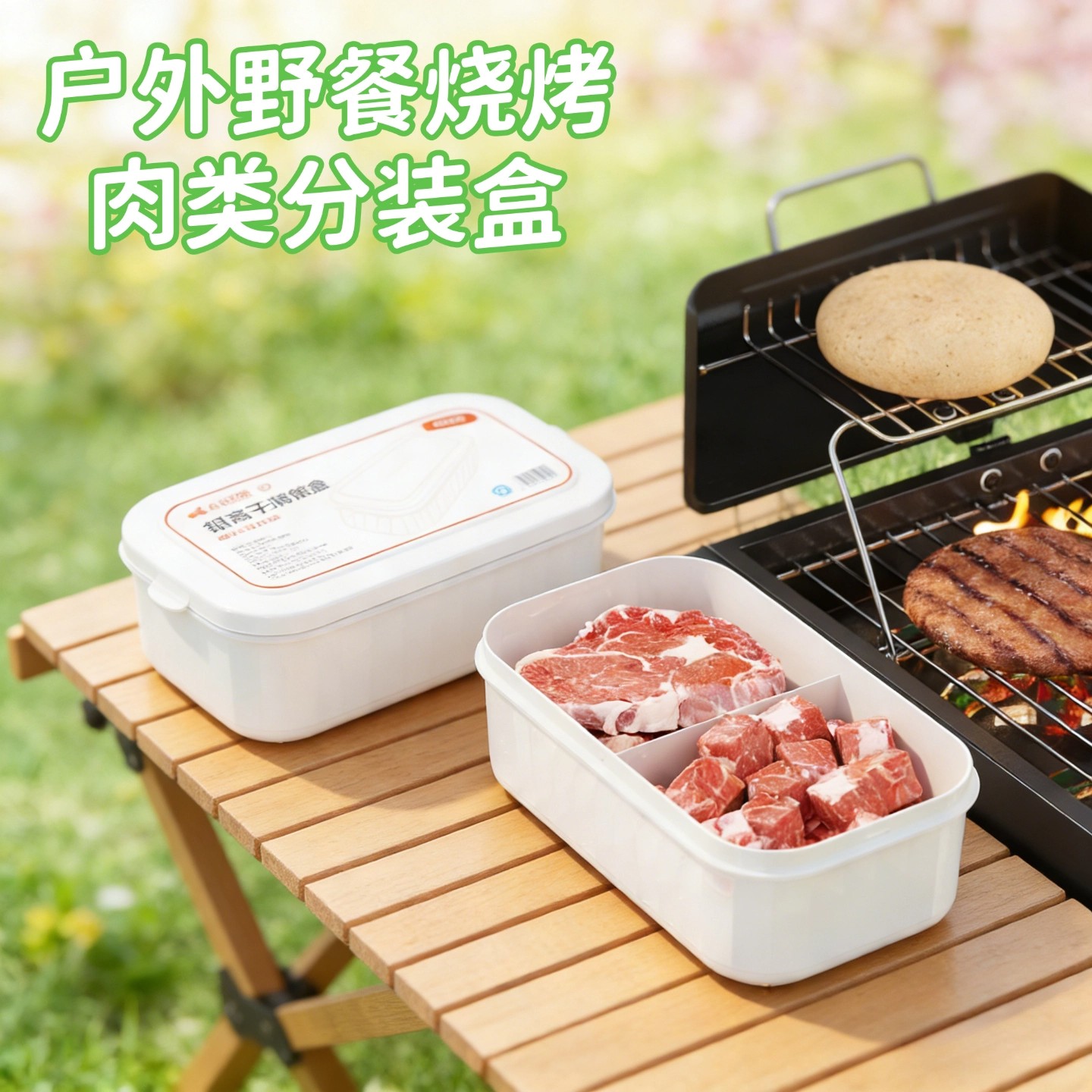 新款果蔬带肉类冰箱厨房便当盒盒食品级餐盒冷藏配料保鲜盒收纳盒