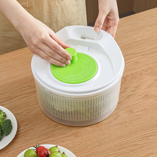 蔬菜脱水器家用沙拉甩水器厨房小工具手动青菜脱水机