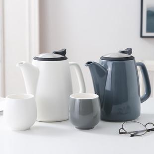 陶瓷冷水壶大容量家用泡茶花茶壶大号套装 日式 凉开水壶耐高温防爆