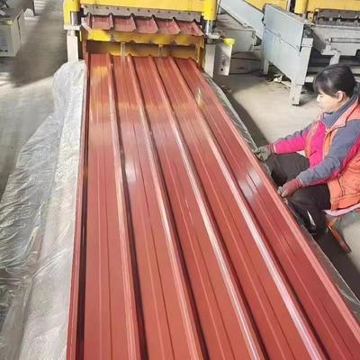 Color Coated Corrugated Steel Roofing Sheet in Manufacture