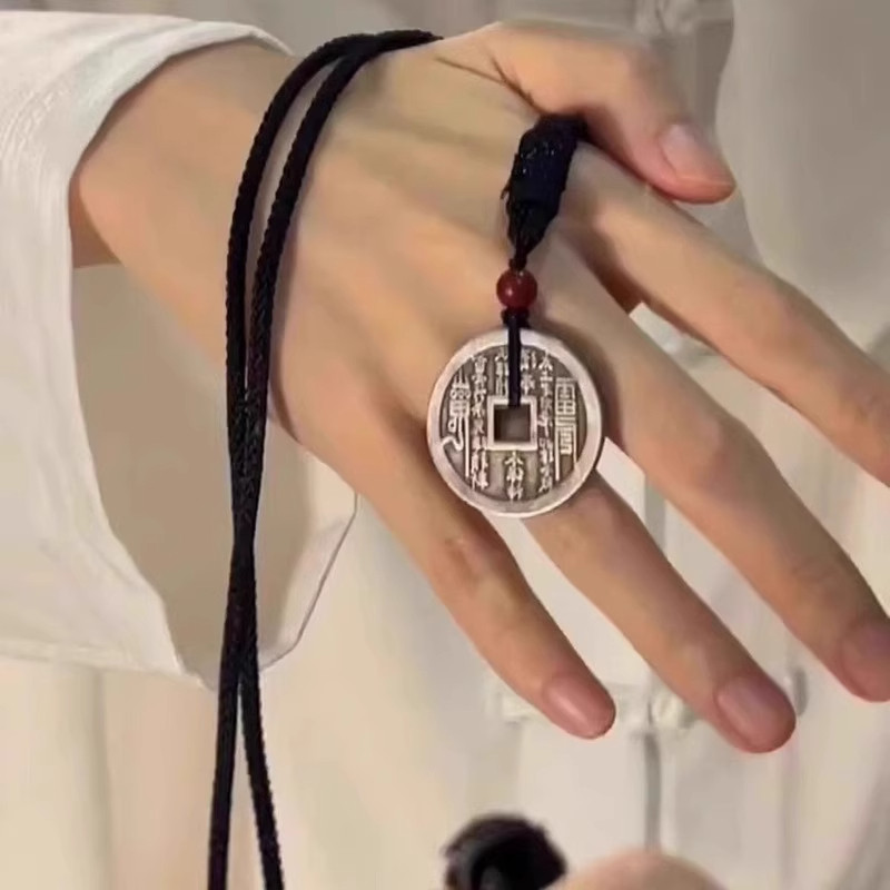 黄铜色新款中式吊坠项链男潮吊坠项坠挂件仿古复古平安扣饰品挂件,饰品/流行首饰/时尚饰品新,项坠/吊坠,淘宝优惠券,粉丝福利购,淘宝优惠卷
