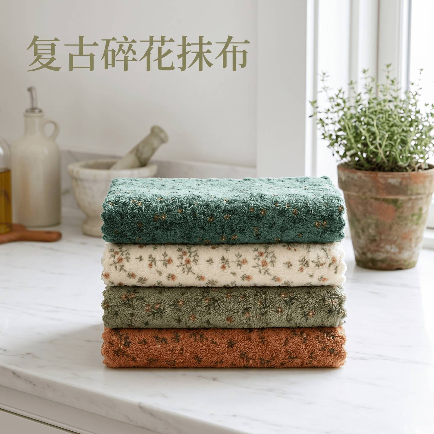 厨房加厚珊瑚绒吸水去污抹布