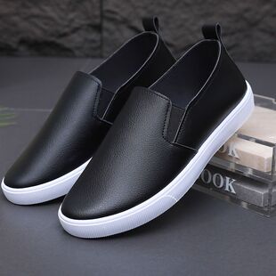 老北京护士小白妈妈学生休闲懒人女板鞋 女百搭春季 皮面乐福鞋 爆款