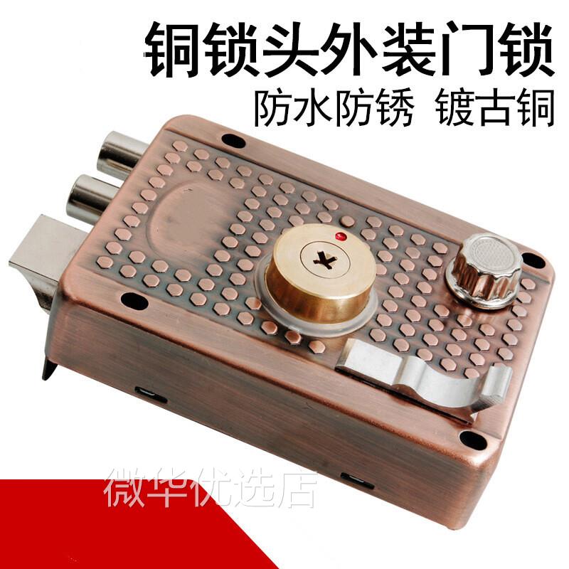 外装门锁锁具老式冷轧钢防盗门锁木门锁芯铁门锁房门锁室内大门锁