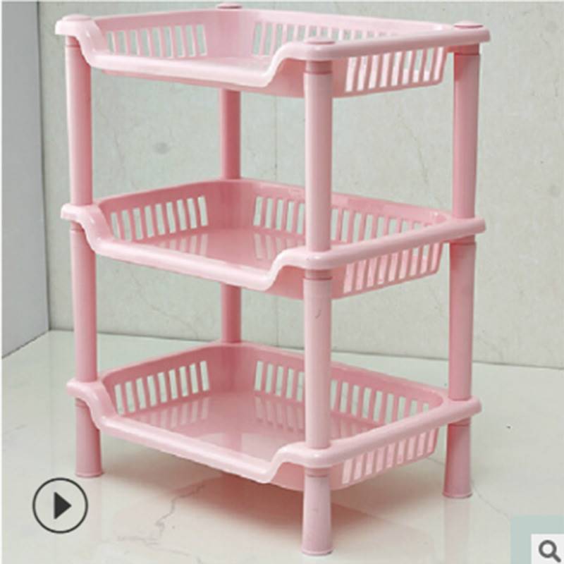 简约置物架厨房三层蔬菜架落地式厕所卫生间浴室架子多层收纳神器