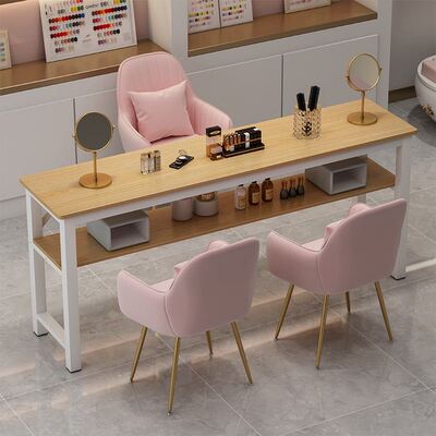速发人式轻奢单人双日美甲台美甲桌经济型美店甲桌子椅子套装