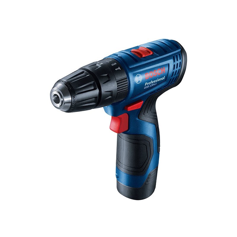 (BOSCH) GSB 120 12V锂电充电式冲击钻+家用多功能工具箱10