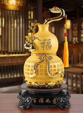 新中式如意金色葫芦保平安家里客厅玄关电视柜酒柜装饰品摆件摆设
