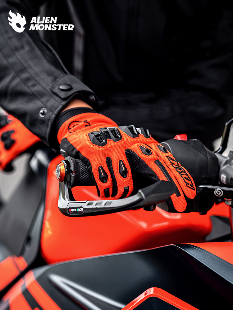 异形怪物手套摩托车全季节骑薄越野摩托车设备触摸屏男女夏季透气