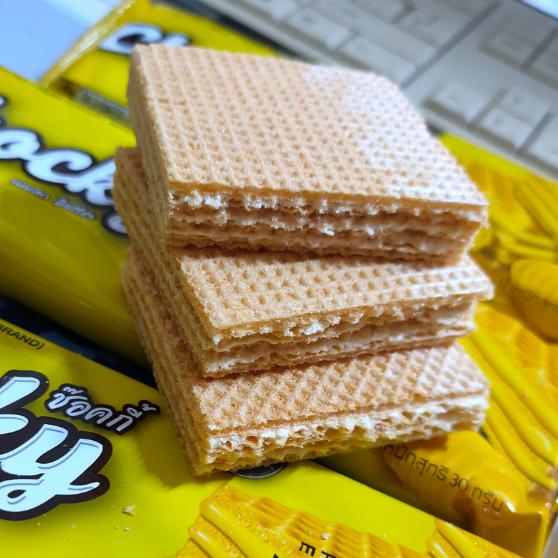 泰国进口Chocky比斯奇果屋巧客黄油口味威化饼干盒装30克*12条