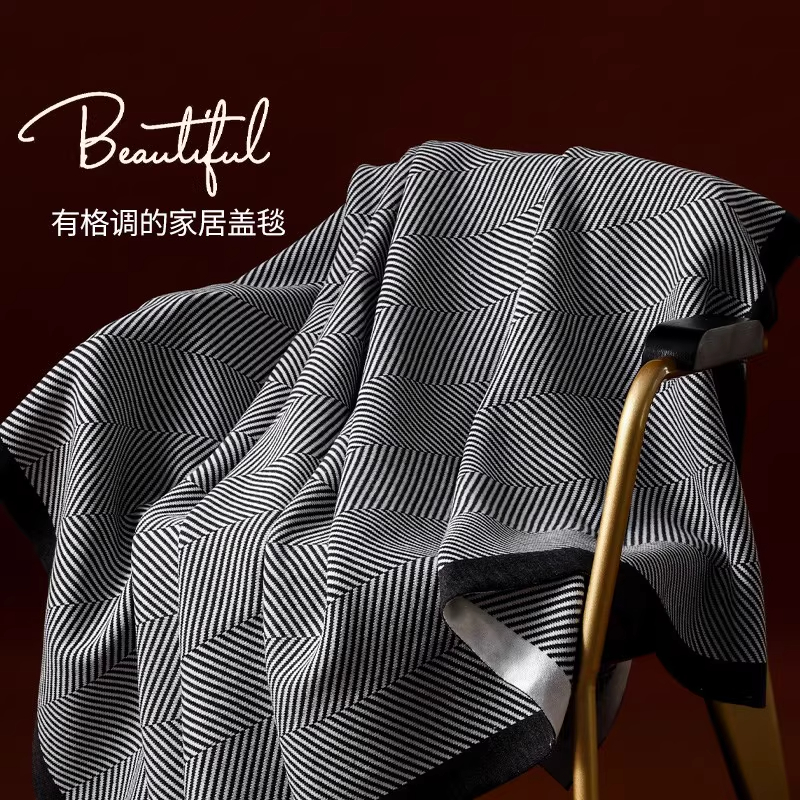 轻奢高级感毛毯头等舱航空毯柔软办公室午睡毯子北欧风空调盖毯子