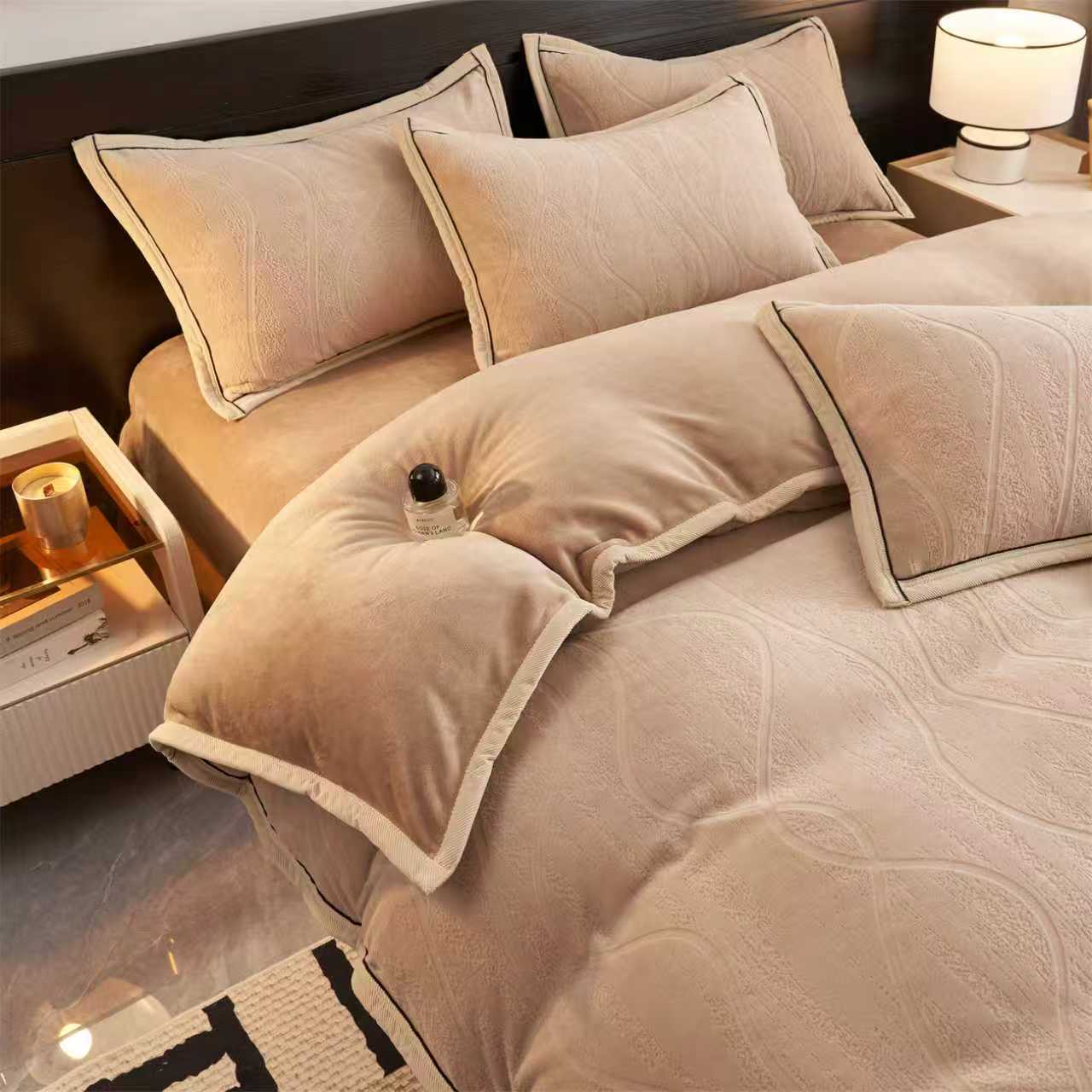 牛奶绒床上四件套冬季加厚保暖