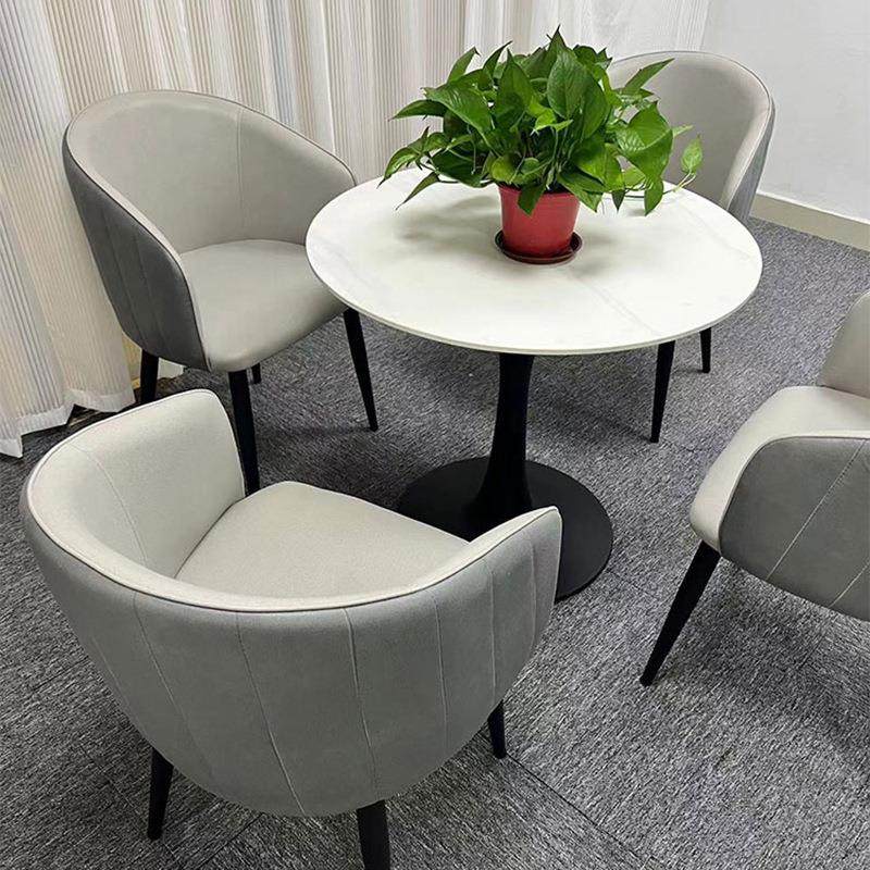 轻奢岩板餐桌办公休闲接待洽谈桌椅组合阳台桌子郁金香小圆桌茶几,商业/办公家具,餐桌椅系列,淘宝优惠券,粉丝福利购,淘宝优惠卷