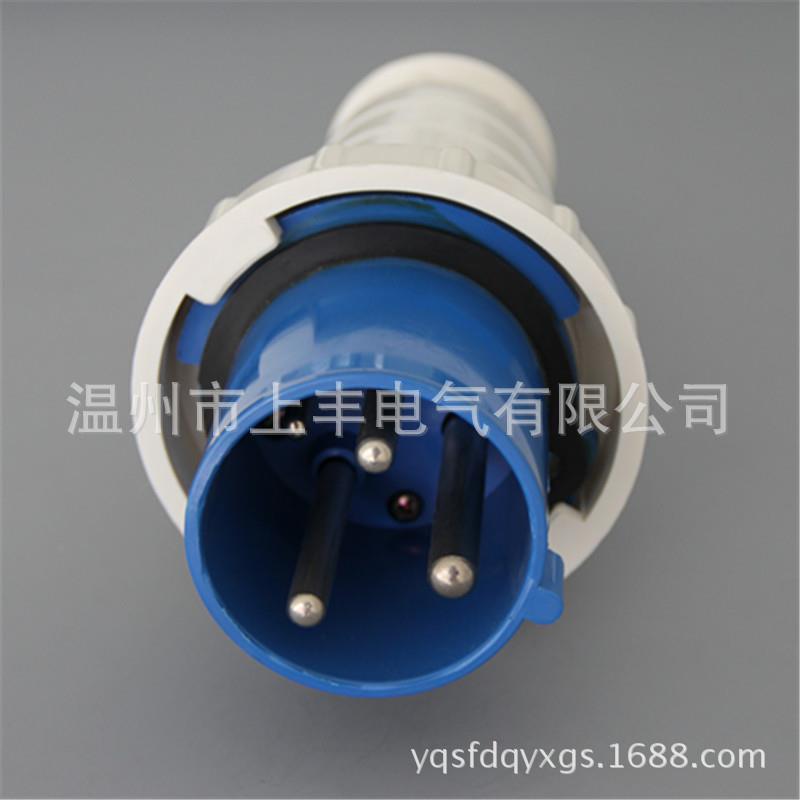 SFE温州上丰 2P+E/63A/IP67/220V 工业新型防水插头 SF-033