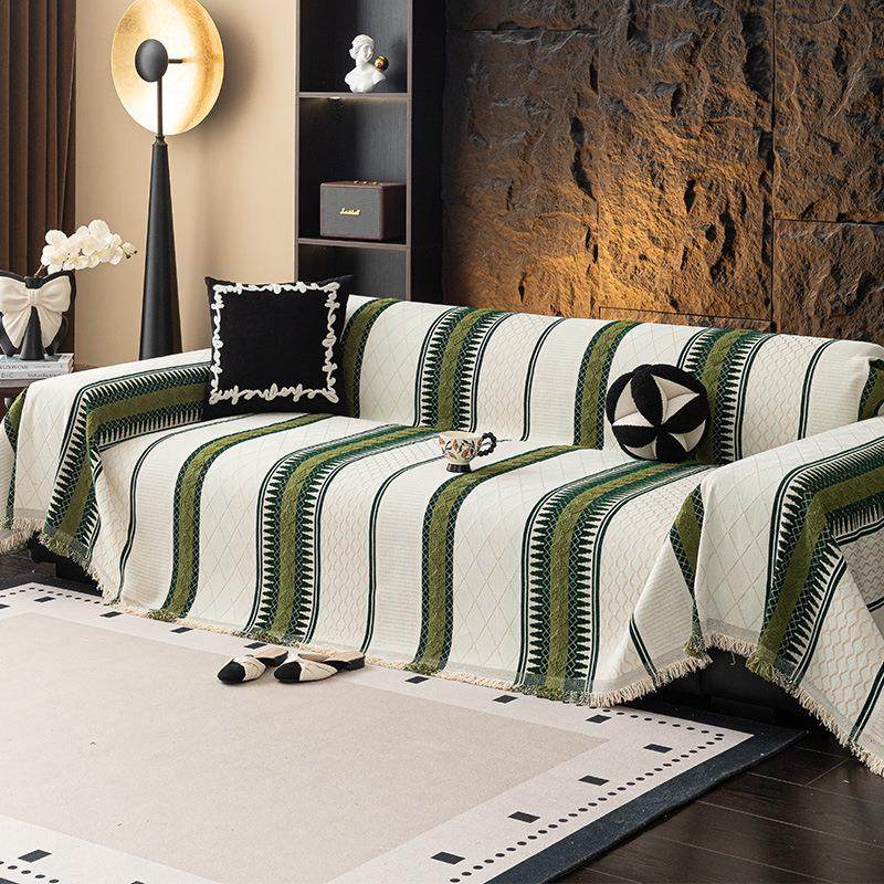 轻奢高级感沙发盖布四季通用现代简约绿色沙发巾一整张全盖套罩毯,居家布艺,沙发套,淘宝优惠券,粉丝福利购,淘宝优惠卷