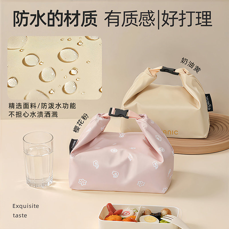 日本保温袋小号迷你新款饭盒手提袋加厚铝箔上班族学生带饭包防油