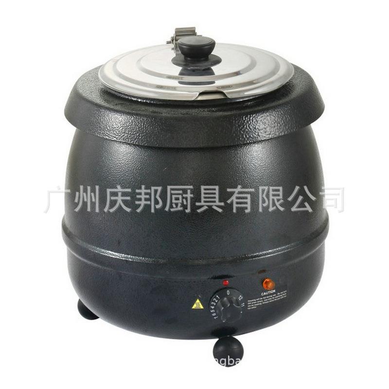 厂家直供黑色恒温汤煲10L,不锈钢无磁汤煲大容量10L汤煲定