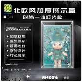 KGBOX适用泡泡玛特molly400%梵高博物馆杏花亚克力展示盒