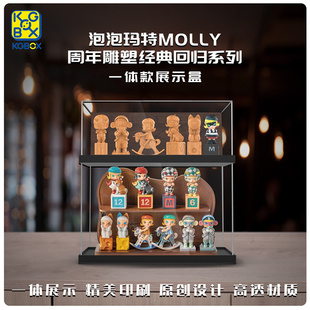 回归系列亚克力透明盲盒展示盒 KGBOX泡泡玛特MOLLY周年雕像经典