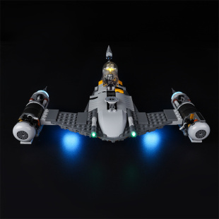 乐高星球大战系列75325曼达洛人N 1型星际战斗机LED灯具展示盒