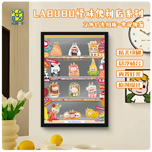 泡泡玛特LABUBU MONSTERS怪味便利店亚克力展示盒相框上墙 THE