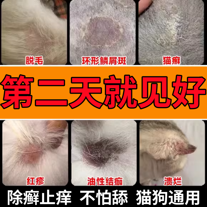 狗狗猫咪皮肤外用喷剂狗癣真菌感染螨虫宠物身上掉毛结痂专用喷剂