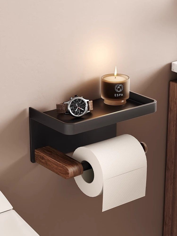 胡桃木卫生间纸巾盒免打孔浴室洗手间洗脸巾收纳厕所抽卷纸置物架,收纳整理,纸巾盒,淘宝优惠券,粉丝福利购,淘宝优惠卷