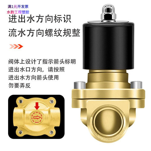 全铜常闭电磁阀水阀220v不锈钢气