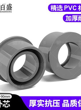 PVC补芯 异径管接大小变径圈给水管灰色20 25 32 40 50 63 75 90