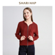 SHARI 上衣 新款 HAP莎瑞连帽针织开衫 外套春装