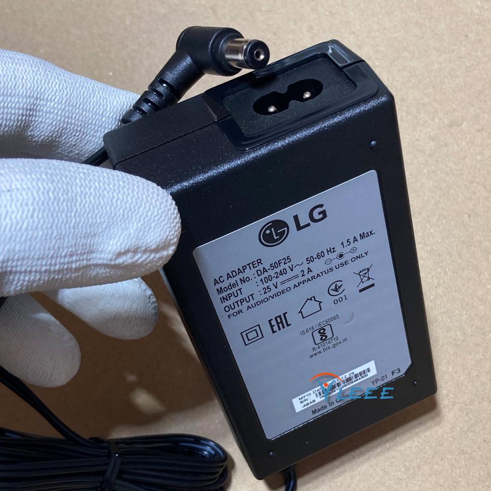 LG AC ADAPTER Model:DA50F25 25V2A AUDIO APPARATUS USE ONLY