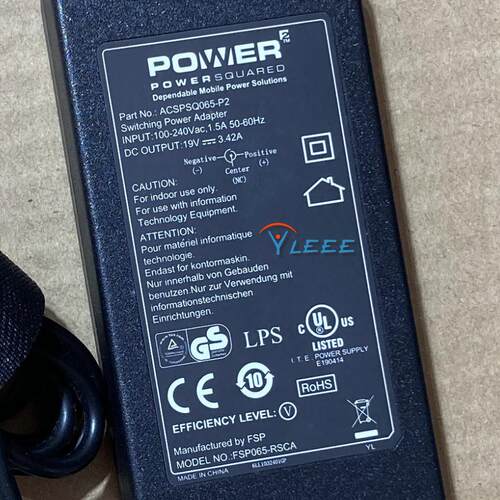 FSP065-RSCA POWER SQUARED, 19V, 3.42A, MODEL:ACSPSQ065-P2