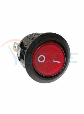 普尼克/PRONIC 圆形船形开关 红色2脚10A/125V/250V 电源开关