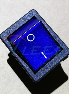 台湾PRONIC/普尼克 船型开关 R22 4脚 蓝黑色带灯 16A 250V-T120