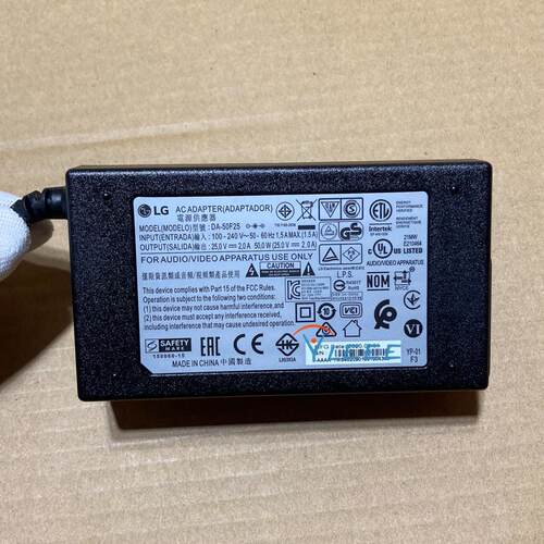 全新原装 LG 25V2A 电源适配器 DA-50F25 Soundbar
