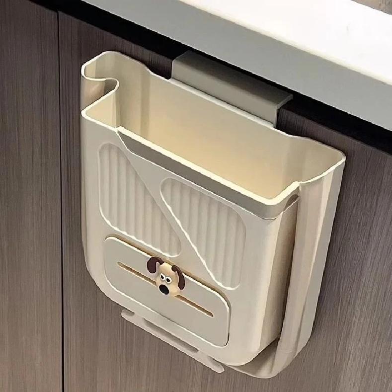 厨房免打孔壁挂式垃圾桶|橱柜门