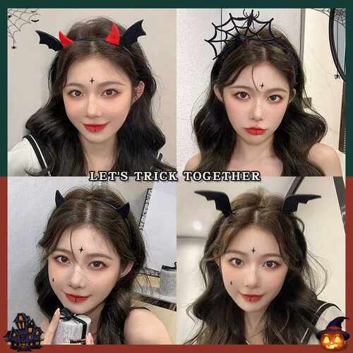 万圣节成人舞会南瓜恶魔角头箍女