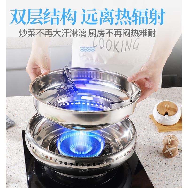 双层不锈钢煤气灶防风罩节能圈配件家用聚火挡风燃气灶节能罩支架