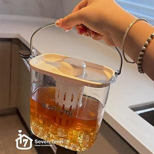 高颜值冷萃壶咖啡泡茶冷水壶家用手提大容量果茶凉水壶冰箱密封口