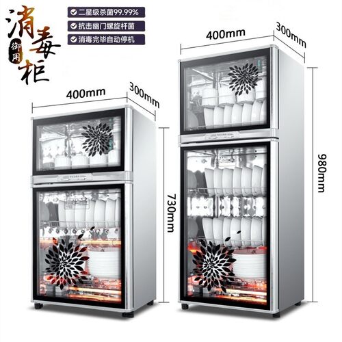 德国RELEASEPAD免沥水消毒柜家用双门不锈钢小型立式高温消毒碗柜